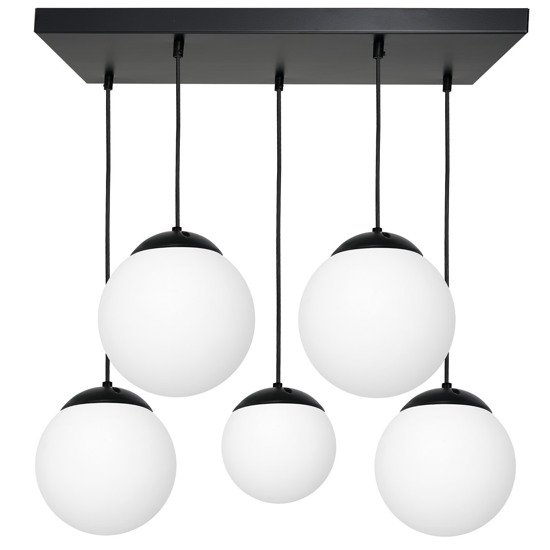 Lustra cu 5 pendule design modern LIMA negru, Corpuri de iluminat interior, moderne⭐ modele lustre interior pentru living, dormitor, bucatarie, baie.✅DeSiGn decorativ de lux!❤️Promotii lampi❗ ➽www.evalight.ro. Alege Corpuri de iluminat interior elegante in stil modern, suspendate sau aplicate de tavan si perete, ieftine de calitate deosebita la cel mai bun pret.
 a