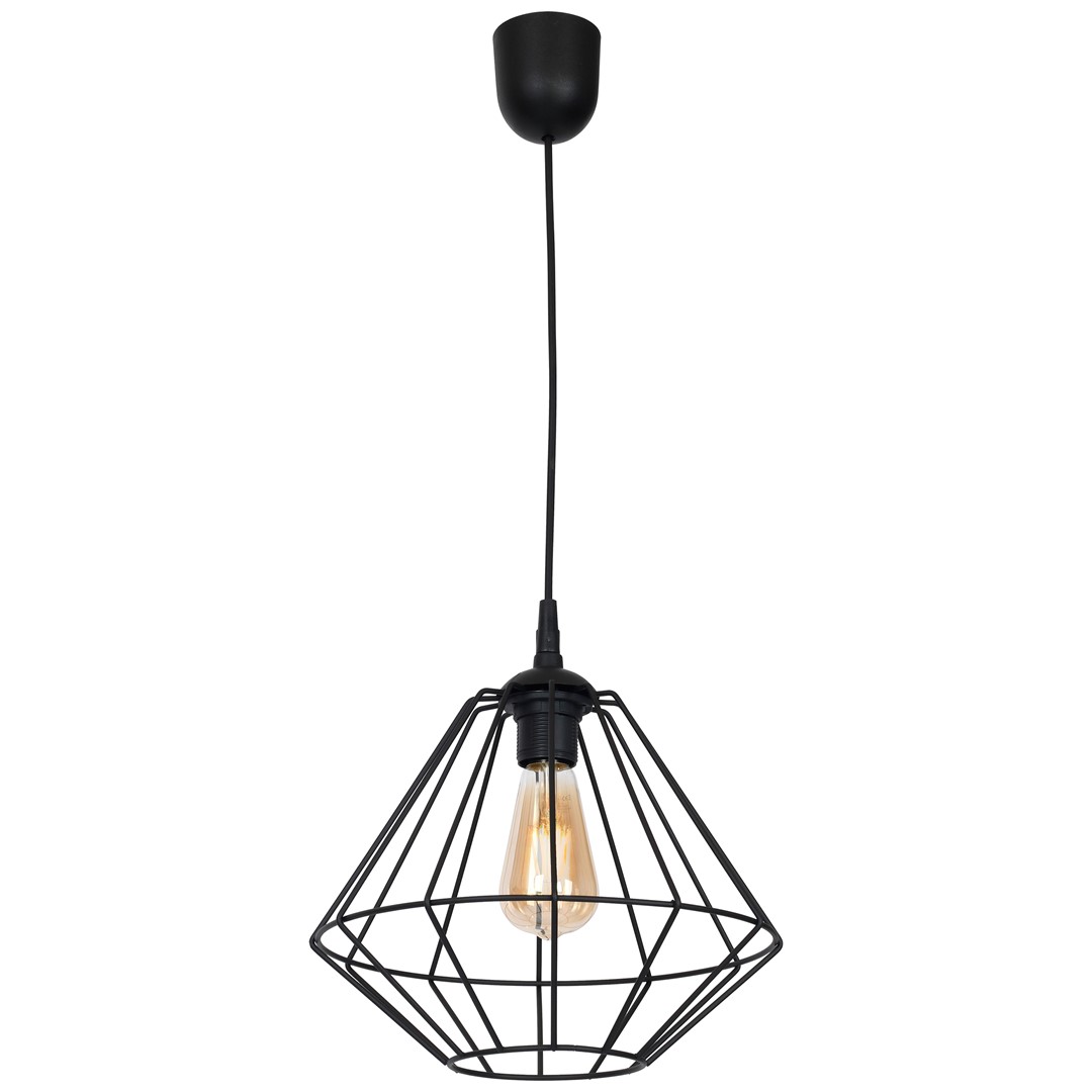 Pendul design industrial COLIN negru, Pendule / Lustre suspendate moderne, LED⭐ modele elegante pentru bucatarie, living dormitor.✅DeSiGn decorativ unic!❤️Promotii lampi❗ ➽www.evalight.ro. Alege corpuri de iluminat suspendate pt interior stil modern, suspensii de tip pendule cu cristale, abajur material textil, lemn, metal, sticla, bec tip lumanare Edison sau LED, ieftine si de lux, calitate deosebita la cel mai bun pret. a