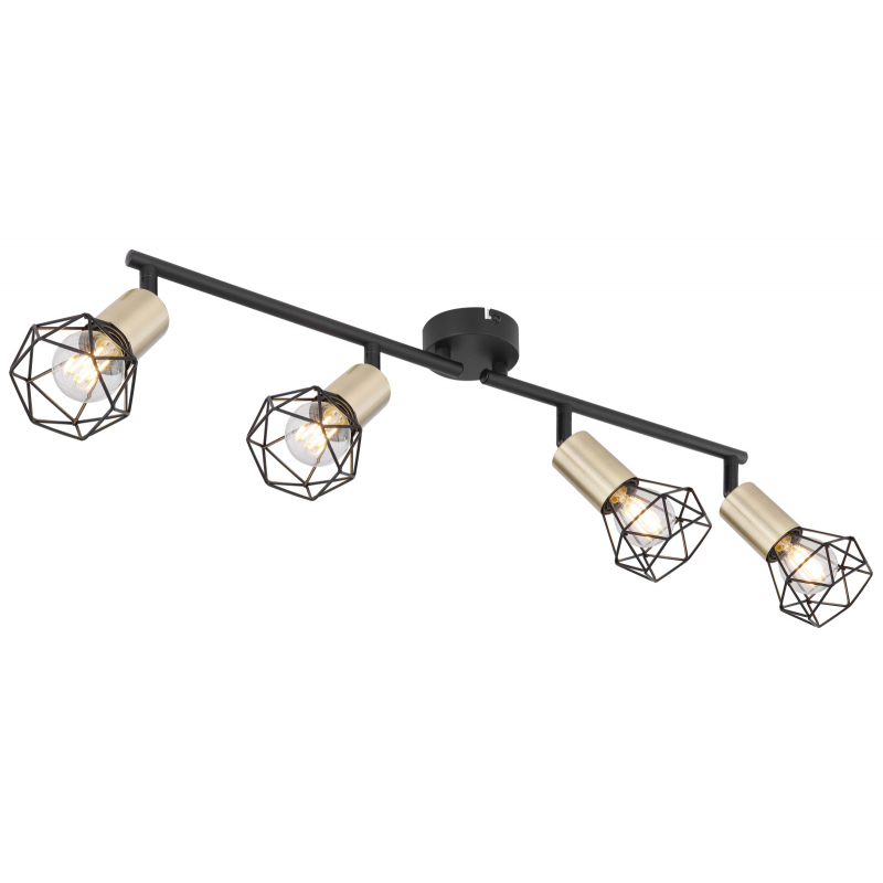 Plafoniera moderna cu 4 spoturi XARA I negru/alama, Plafoniere cu 4 spoturi, LED⭐ modele moderne corpuri de iluminat tip spoturi aplicate pe tavan sau perete.✅Design decorativ unic!❤️Promotii lampi❗ ➽ www.evalight.ro. Alege oferte lustre de iluminat interior tip plafoniere si aplice cu 4 spoturi pe bara cu lumina LED si directie reglabila pentru living, dormitor, bucatarie, baie, hol, camera copii, calitate de lux la cel mai bun pret. a