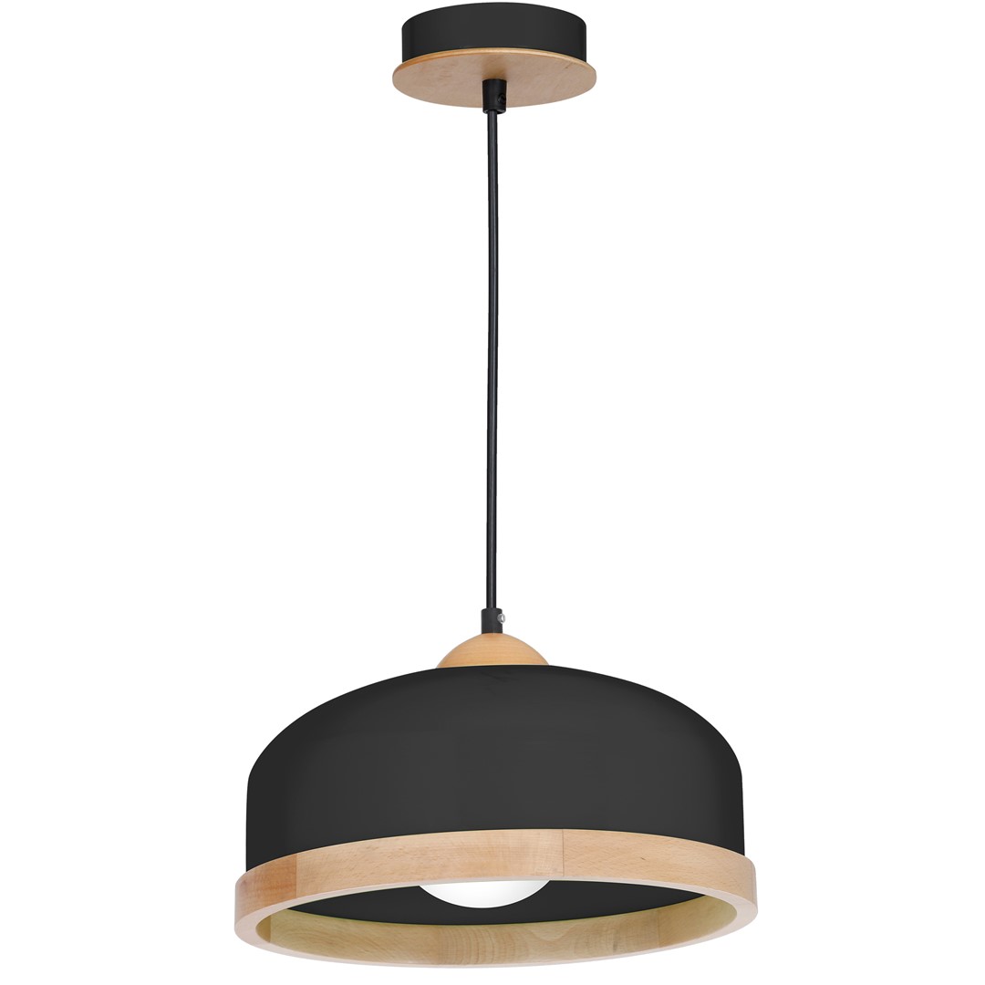 Pendul design modern STUDIO negru, diametru:32cm, Pendule / Lustre suspendate moderne, LED⭐ modele elegante pentru bucatarie, living dormitor.✅DeSiGn decorativ unic!❤️Promotii lampi❗ ➽www.evalight.ro. Alege corpuri de iluminat suspendate pt interior stil modern, suspensii de tip pendule cu cristale, abajur material textil, lemn, metal, sticla, bec tip lumanare Edison sau LED, ieftine si de lux, calitate deosebita la cel mai bun pret. a