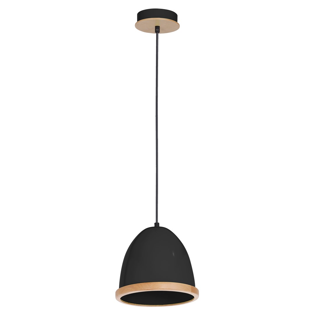 Pendul design modern STUDIO negru, diametru:21cm, Pendule / Lustre suspendate moderne, LED⭐ modele elegante pentru bucatarie, living dormitor.✅DeSiGn decorativ unic!❤️Promotii lampi❗ ➽www.evalight.ro. Alege corpuri de iluminat suspendate pt interior stil modern, suspensii de tip pendule cu cristale, abajur material textil, lemn, metal, sticla, bec tip lumanare Edison sau LED, ieftine si de lux, calitate deosebita la cel mai bun pret. a