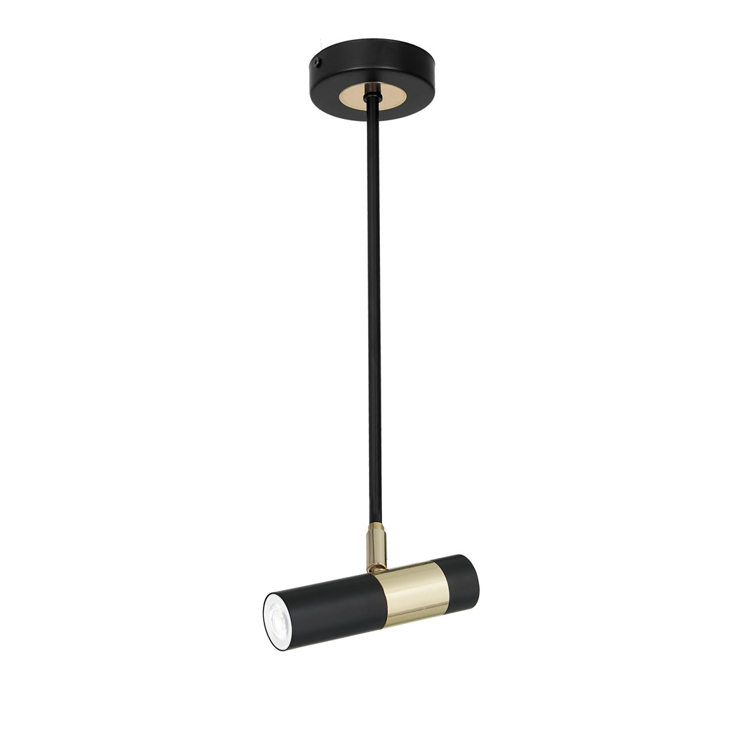 Pendul cu spot tubular directinabil modern DALLAS negru, auriu, Corpuri de iluminat interior, moderne⭐ modele lustre interior pentru living, dormitor, bucatarie, baie.✅DeSiGn decorativ de lux!❤️Promotii lampi❗ ➽www.evalight.ro. Alege Corpuri de iluminat interior elegante in stil modern, suspendate sau aplicate de tavan si perete, ieftine de calitate deosebita la cel mai bun pret.
 a