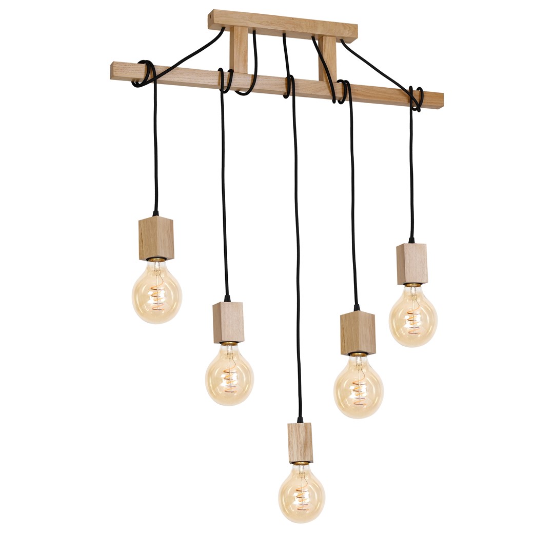 Lustra suspendata cu 5 pendule design modern JACK natural, Corpuri de iluminat interior, moderne⭐ modele lustre interior pentru living, dormitor, bucatarie, baie.✅DeSiGn decorativ de lux!❤️Promotii lampi❗ ➽www.evalight.ro. Alege Corpuri de iluminat interior elegante in stil modern, suspendate sau aplicate de tavan si perete, ieftine de calitate deosebita la cel mai bun pret.
 a