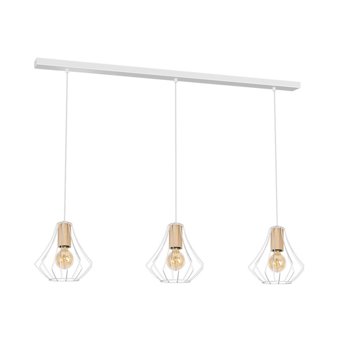 Lustra suspendata cu 3 pendule design modern WILL alb, Candelabre si Lustre moderne elegante⭐ modele clasice de lux pentru living, bucatarie si dormitor.✅ DeSiGn actual Top 2020!❤️Promotii lampi❗ ➽ www.evalight.ro. Oferte corpuri de iluminat suspendate pt camere de interior (înalte), suspensii (lungi) de tip lustre si candelabre, pendule decorative stil modern, clasic, rustic, baroc, scandinav, retro sau vintage, aplicate pe perete sau de tavan, cu cristale, abajur din material textil, lemn, metal, sticla, bec Edison sau LED, ieftine de calitate deosebita la cel mai bun pret. a