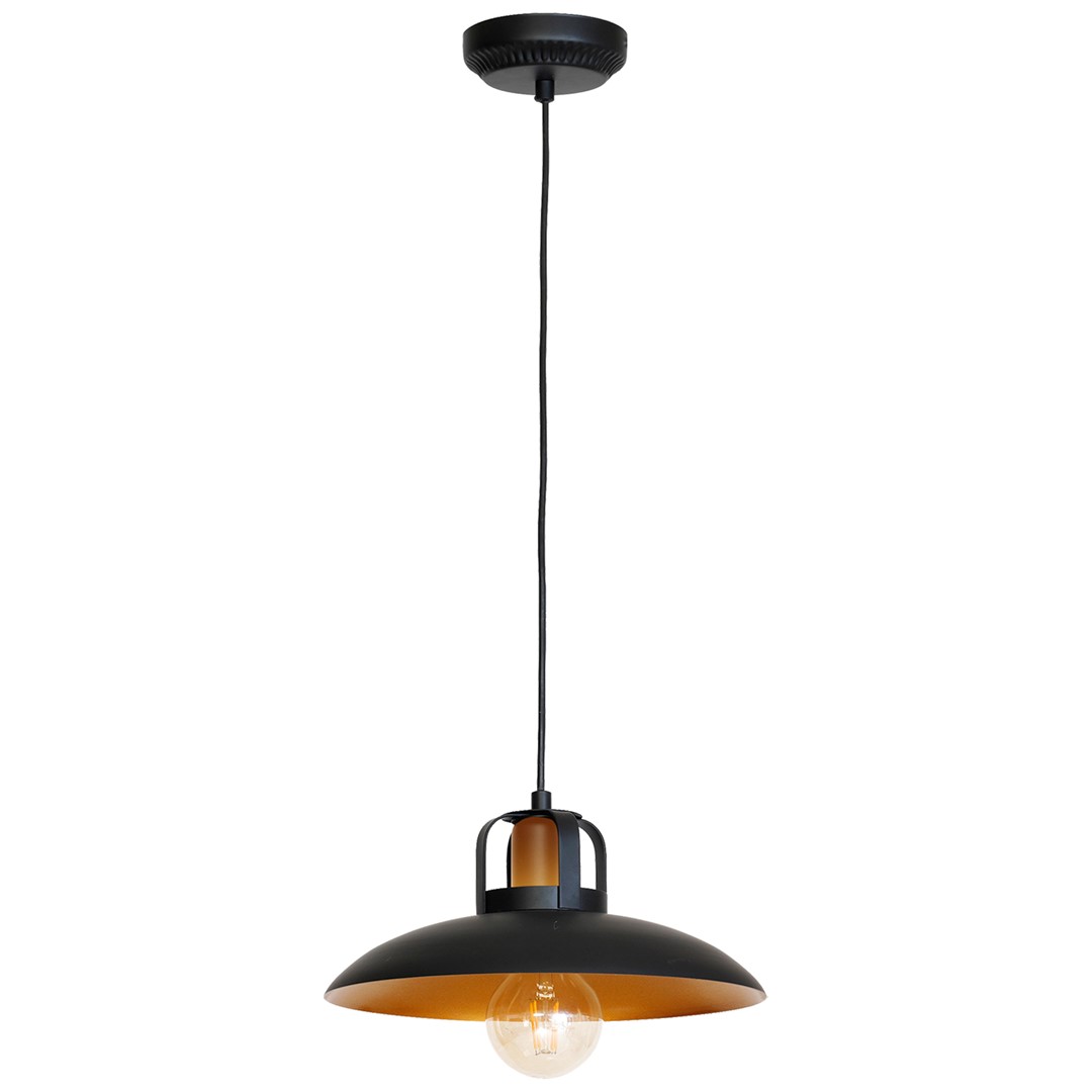 Pendul design modern FELIX negru, auriu, Corpuri de iluminat interior, moderne⭐ modele lustre interior pentru living, dormitor, bucatarie, baie.✅DeSiGn decorativ de lux!❤️Promotii lampi❗ ➽www.evalight.ro. Alege Corpuri de iluminat interior elegante in stil modern, suspendate sau aplicate de tavan si perete, ieftine de calitate deosebita la cel mai bun pret.
 a