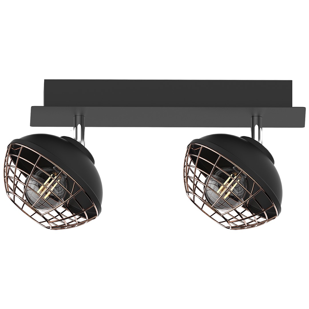 Lustra aplicata cu 2 spoturi directionabile design industrial LOGAN negru, Aplice aplicate perete sau tavan cu spoturi, LED⭐ modele moderne corpuri de iluminat tip spoturi pe bara.✅Design decorativ unic!❤️Promotii lampi❗ ➽ www.evalight.ro. Alege aplice de iluminat interior, lustre si plafoniere cu 2 spoturi cu lumina LED si directie reglabila, spot orientabil cu intrerupator, simple si ieftine de calitate la cel mai bun pret. a