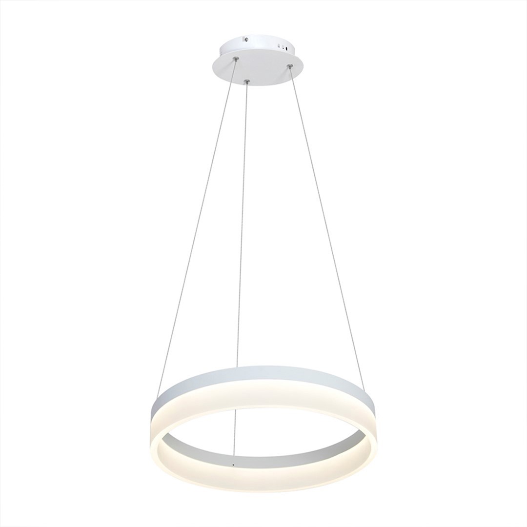 Pendul LED design modern RING alb, 40cm, Candelabre si Lustre moderne elegante⭐ modele clasice de lux pentru living, bucatarie si dormitor.✅ DeSiGn actual Top 2020!❤️Promotii lampi❗ ➽ www.evalight.ro. Oferte corpuri de iluminat suspendate pt camere de interior (înalte), suspensii (lungi) de tip lustre si candelabre, pendule decorative stil modern, clasic, rustic, baroc, scandinav, retro sau vintage, aplicate pe perete sau de tavan, cu cristale, abajur din material textil, lemn, metal, sticla, bec Edison sau LED, ieftine de calitate deosebita la cel mai bun pret. a