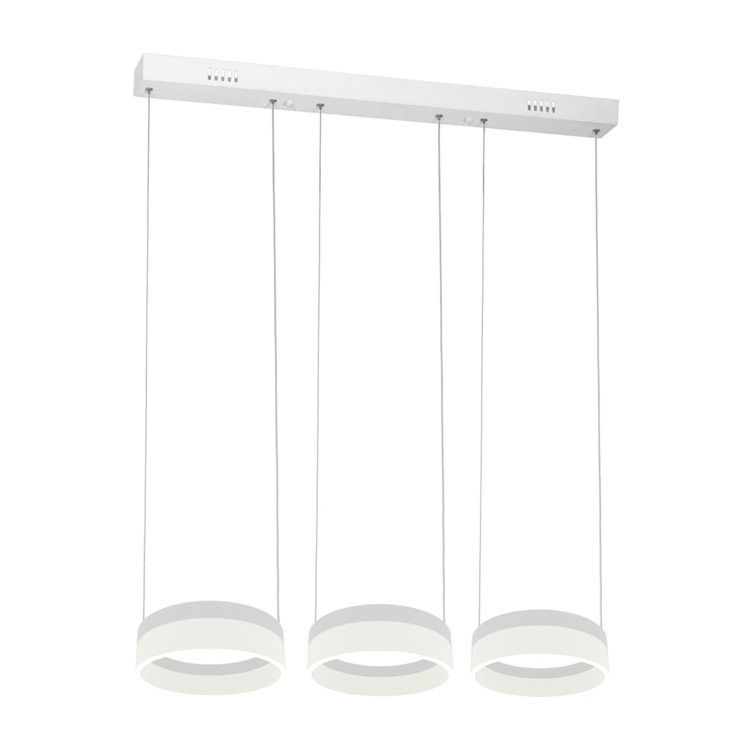 Lustra LED cu 3 pendule design modern RING alb, 20cm, Corpuri de iluminat interior LED⭐ modele lustre interior LED pentru living, dormitor, bucatarie, baie.✅DeSiGn decorativ de lux!❤️Promotii lampi LED❗ ➽www.evalight.ro. Alege Corpuri de iluminat interior LED elegante in stil modern, suspendate sau aplicate de tavan si perete, ieftine de calitate deosebita la cel mai bun pret. a