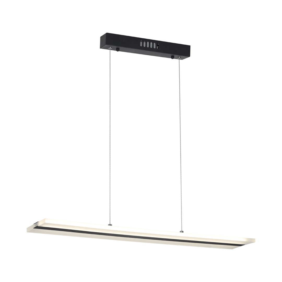 Lustra LED suspendata design modern RAY negru, Lustre LED, moderne⭐ modele pendule pentru iluminat dormitor, living, bucatarie.✅DeSiGn decorativ unic!❤️Promotii lampi LED❗ ➽ www.evalight.ro. Alege corpuri de iluminat cu LED suspendate pt interior, suspensii elegante de lux cu cristale (becuri cu leduri si module LED integrate cu lumina calda, naturala sau rece), ieftine de calitate deosebita la cel mai bun pret.  a