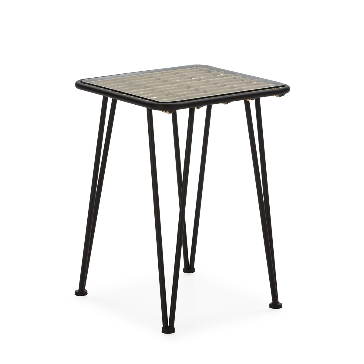 Masuta laterala / auxiliara Glass/Metal Black/Rattan Natural 41x41x57cm, Masute de cafea, moderne⭐ modele elegante de lux din lemn, sticla pentru living.✅DeSiGn decorativ unic❗  ➽www.evalight.ro. Alege mese de cafea metal cu blat de sticla, marmura, rotunde si ovale, stil scandinav, clasic, vintage, retro, industrial, minimalist, ieftine si de calitate la cel mai bun pret.

 a