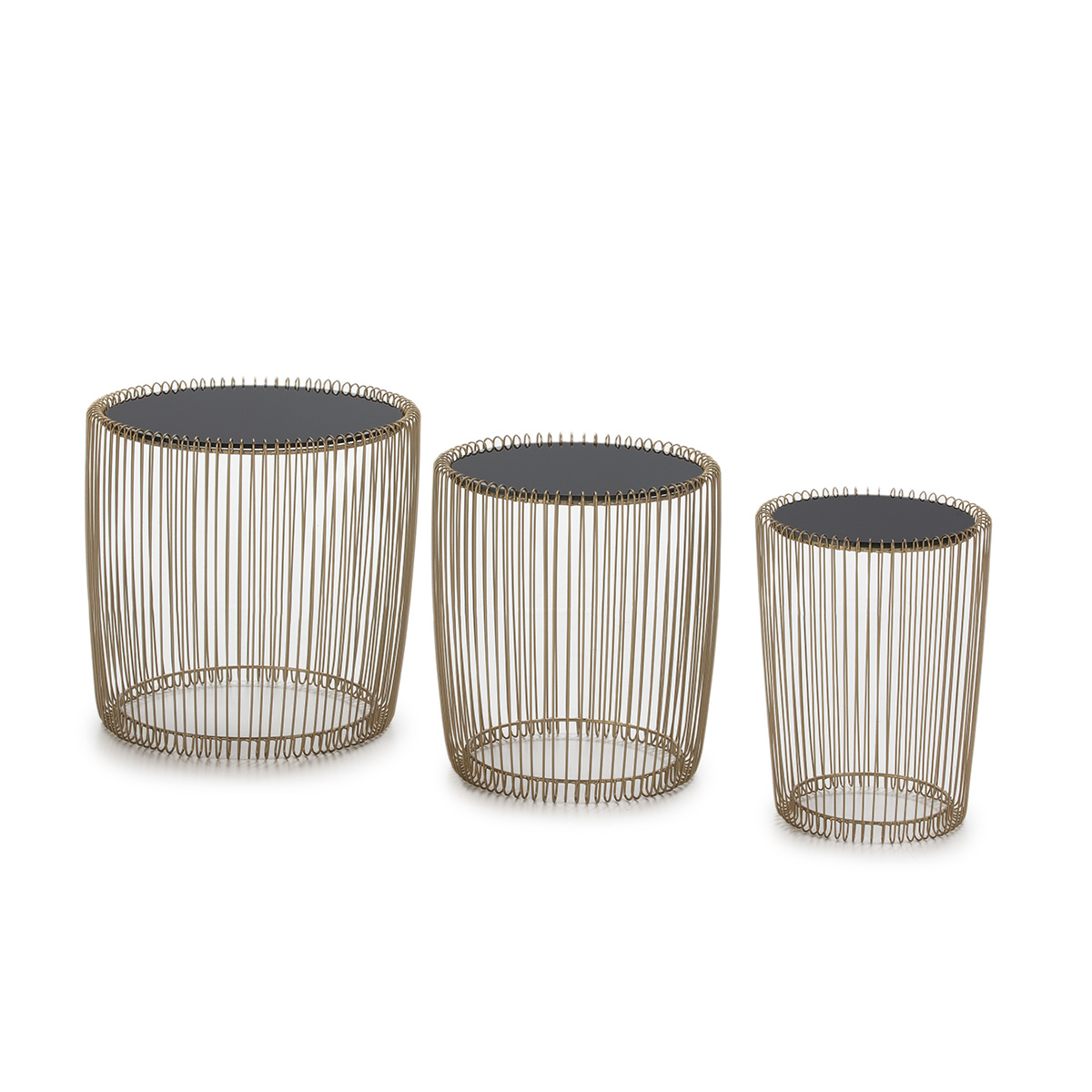 Set 3 Masute laterale / auxiliare Glass Black/Metal Golden, Masute de cafea, moderne⭐ modele elegante de lux din lemn, sticla pentru living.✅DeSiGn decorativ unic❗  ➽www.evalight.ro. Alege mese de cafea metal cu blat de sticla, marmura, rotunde si ovale, stil scandinav, clasic, vintage, retro, industrial, minimalist, ieftine si de calitate la cel mai bun pret.

 a