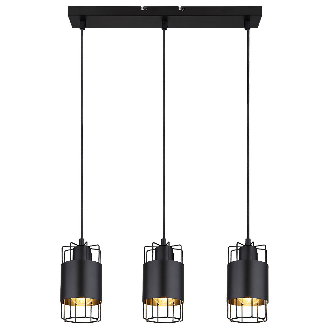 Lustra suspendata cu 3 pendule design industrial Dimitri negru, Candelabre si Lustre moderne elegante⭐ modele clasice de lux pentru living, bucatarie si dormitor.✅ DeSiGn actual Top 2020!❤️Promotii lampi❗ ➽ www.evalight.ro. Oferte corpuri de iluminat suspendate pt camere de interior (înalte), suspensii (lungi) de tip lustre si candelabre, pendule decorative stil modern, clasic, rustic, baroc, scandinav, retro sau vintage, aplicate pe perete sau de tavan, cu cristale, abajur din material textil, lemn, metal, sticla, bec Edison sau LED, ieftine de calitate deosebita la cel mai bun pret. a