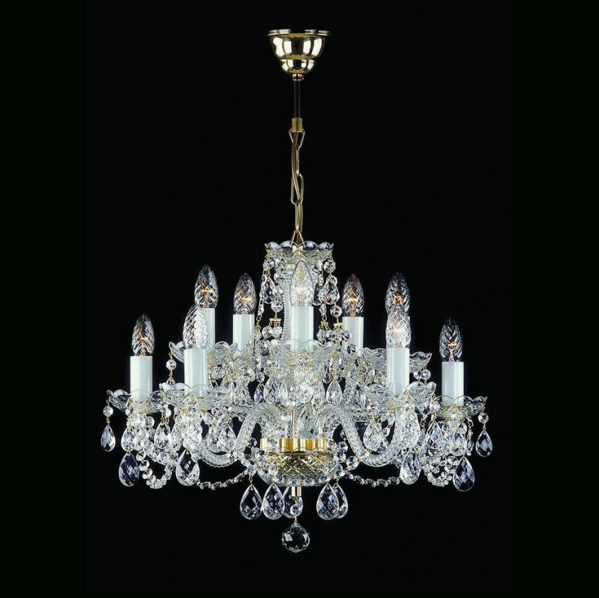 Candelabru Cristal Bohemia Exclusive 10 brate Radka X CE, Lustre Cristal Bohemia⭐ modele deosebite de candelabre din cristal Bohemia autentic din Cehia.✅Design Baroc de lux Premium Top❗ ➽ www.evalight.ro. a