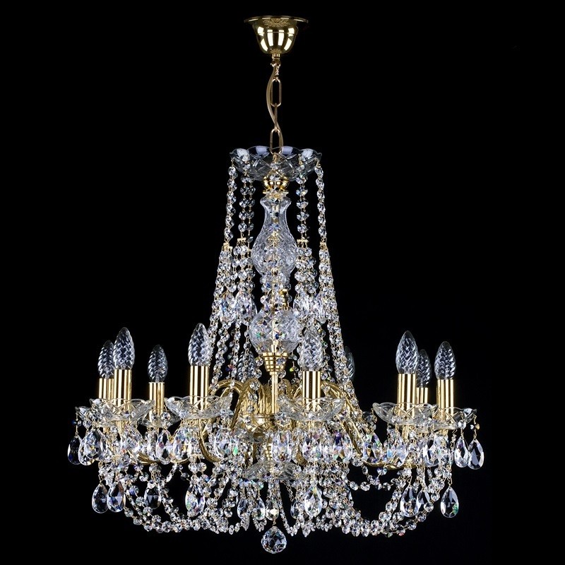 Candelabru Cristal Bohemia Exclusive 10 brate ARIANA X, Lustre Cristal Bohemia⭐ modele deosebite de candelabre din cristal Bohemia autentic din Cehia.✅Design Baroc de lux Premium Top❗ ➽ www.evalight.ro. a