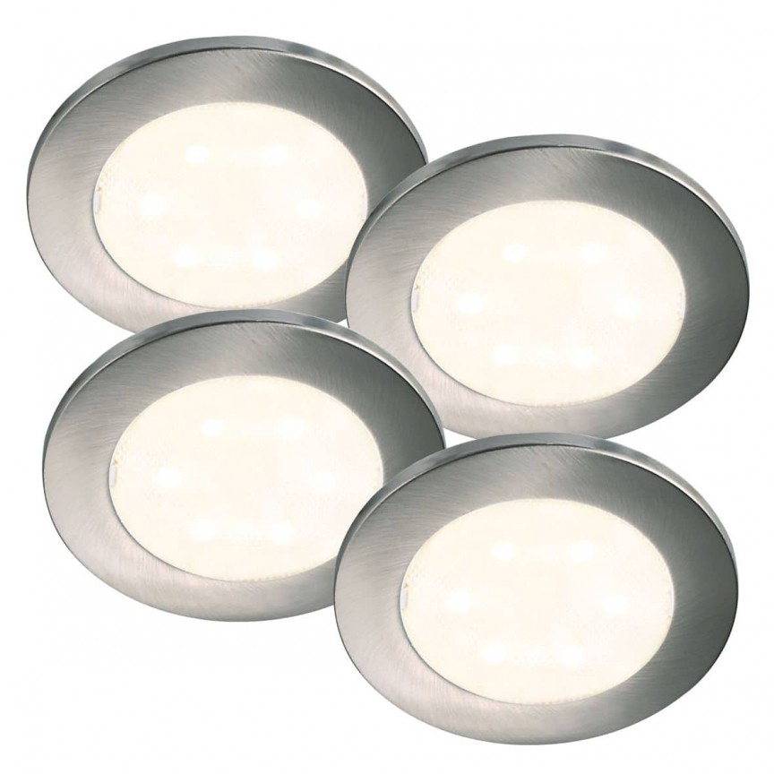 Set de 4 spoturi LED incastrabile Lismore 76730001 NL, Candelabre si Lustre moderne elegante⭐ modele clasice de lux pentru living, bucatarie si dormitor.✅ DeSiGn actual Top 2020!❤️Promotii lampi❗ ➽ www.evalight.ro. Oferte corpuri de iluminat suspendate pt camere de interior (înalte), suspensii (lungi) de tip lustre si candelabre, pendule decorative stil modern, clasic, rustic, baroc, scandinav, retro sau vintage, aplicate pe perete sau de tavan, cu cristale, abajur din material textil, lemn, metal, sticla, bec Edison sau LED, ieftine de calitate deosebita la cel mai bun pret. a