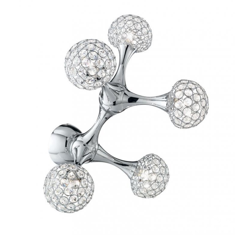 Aplica de perete moderna, finisaj cromat, NODI CRYSTAL PL5 098043, Promotii lustre, reduceri⭐ corpuri de iluminat, mobila si decoratiuni de interior si exterior.⭕Oferte Pret redus online ➽ www.evalight.ro❗ a