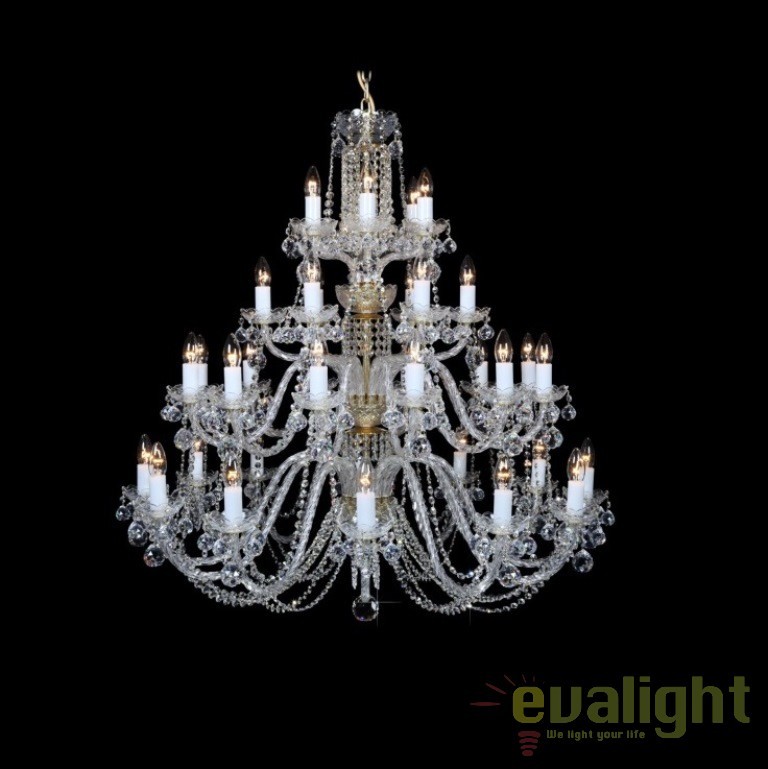 Lustra XXL 84 brate, cristal Bohemia L11 007/84/4, Candelabre si Lustre moderne elegante⭐ modele clasice de lux pentru living, bucatarie si dormitor.✅ DeSiGn actual Top 2020!❤️Promotii lampi❗ ➽ www.evalight.ro. Oferte corpuri de iluminat suspendate pt camere de interior (înalte), suspensii (lungi) de tip lustre si candelabre, pendule decorative stil modern, clasic, rustic, baroc, scandinav, retro sau vintage, aplicate pe perete sau de tavan, cu cristale, abajur din material textil, lemn, metal, sticla, bec Edison sau LED, ieftine de calitate deosebita la cel mai bun pret. a