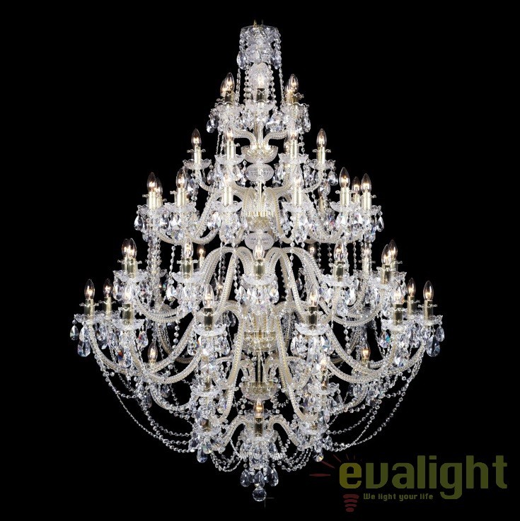 Lustra XXL cu 78 brate, cristal Bohemia L11 009/78/1-A, Candelabre si Lustre moderne elegante⭐ modele clasice de lux pentru living, bucatarie si dormitor.✅ DeSiGn actual Top 2020!❤️Promotii lampi❗ ➽ www.evalight.ro. Oferte corpuri de iluminat suspendate pt camere de interior (înalte), suspensii (lungi) de tip lustre si candelabre, pendule decorative stil modern, clasic, rustic, baroc, scandinav, retro sau vintage, aplicate pe perete sau de tavan, cu cristale, abajur din material textil, lemn, metal, sticla, bec Edison sau LED, ieftine de calitate deosebita la cel mai bun pret. a