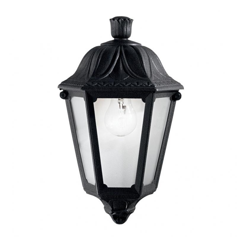 Aplica de perete exterior 1/2 ANNA AP1 SMALL NERO 101552, Aplice de exterior clasice, rustice, traditionale⭐ lampi de perete pentru iluminat exterior terasa casa.✅Design decorativ unic!❤️Promotii online❗ ➽www.evalight.ro. Alege oferte la corpuri de iluminat exterior rezistente la apa tip felinar din metal antichizat, abajur din sticla cu decor ornamental, bec LED si lumina ambientala, ieftine si de lux, calitate deosebita la cel mai bun pret. a