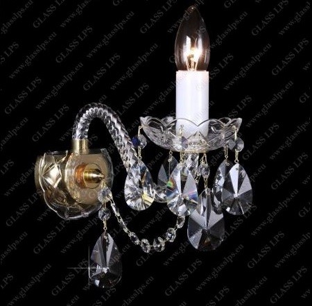 Aplica de perete cu 1 brat, cristal Bohemia N21 120/01/1-A , Aplice de perete Cristal Bohemia⭐ modele de lux deosebite din cristal Bohemia autentic din Cehia.✅Design unicat Premium Top❗ ➽ www.evalight.ro. a