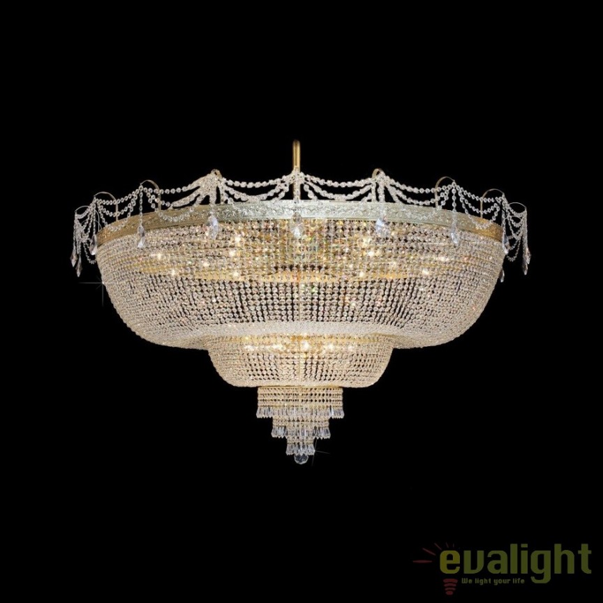 Plafoniera eleganta cristal Bohemia, L15 502/16/1-A, 3; F 2 floor, tube, Plafoniere Cristal Bohemia⭐ modele deosebite de lustre tavan din cristal Bohemia autentic din Cehia.✅Design de lux unicat Premium Top❗ ➽ www.evalight.ro.  a