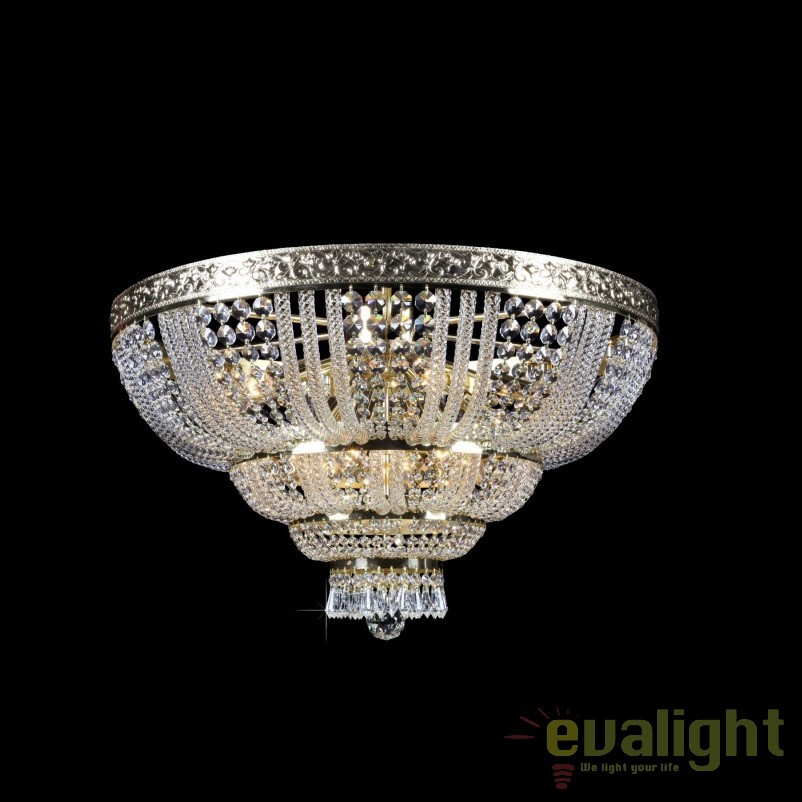 Plafoniera cristal Bohemia L15 505/14/3; F 3 floor, arms, Plafoniere Cristal Bohemia⭐ modele deosebite de lustre tavan din cristal Bohemia autentic din Cehia.✅Design de lux unicat Premium Top❗ ➽ www.evalight.ro.  a