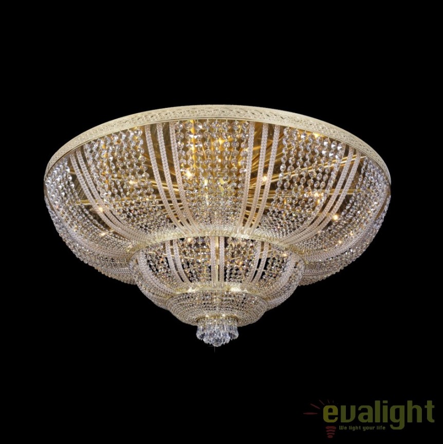 Plafoniera XXL cristal Bohemia, L15 505/42/3; F 4 floor, arms, Plafoniere Cristal Bohemia⭐ modele deosebite de lustre tavan din cristal Bohemia autentic din Cehia.✅Design de lux unicat Premium Top❗ ➽ www.evalight.ro.  a