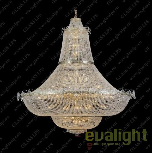 Lustra imperial cristal Bohemia L15 572/64/1-A, Candelabre si Lustre moderne elegante⭐ modele clasice de lux pentru living, bucatarie si dormitor.✅ DeSiGn actual Top 2020!❤️Promotii lampi❗ ➽ www.evalight.ro. Oferte corpuri de iluminat suspendate pt camere de interior (înalte), suspensii (lungi) de tip lustre si candelabre, pendule decorative stil modern, clasic, rustic, baroc, scandinav, retro sau vintage, aplicate pe perete sau de tavan, cu cristale, abajur din material textil, lemn, metal, sticla, bec Edison sau LED, ieftine de calitate deosebita la cel mai bun pret. a