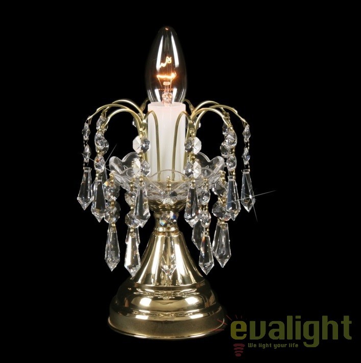 Veioza, lampa de masa LUX cristal Bohemia S32 590/01/3, Candelabre si Lustre moderne elegante⭐ modele clasice de lux pentru living, bucatarie si dormitor.✅ DeSiGn actual Top 2020!❤️Promotii lampi❗ ➽ www.evalight.ro. Oferte corpuri de iluminat suspendate pt camere de interior (înalte), suspensii (lungi) de tip lustre si candelabre, pendule decorative stil modern, clasic, rustic, baroc, scandinav, retro sau vintage, aplicate pe perete sau de tavan, cu cristale, abajur din material textil, lemn, metal, sticla, bec Edison sau LED, ieftine de calitate deosebita la cel mai bun pret. a