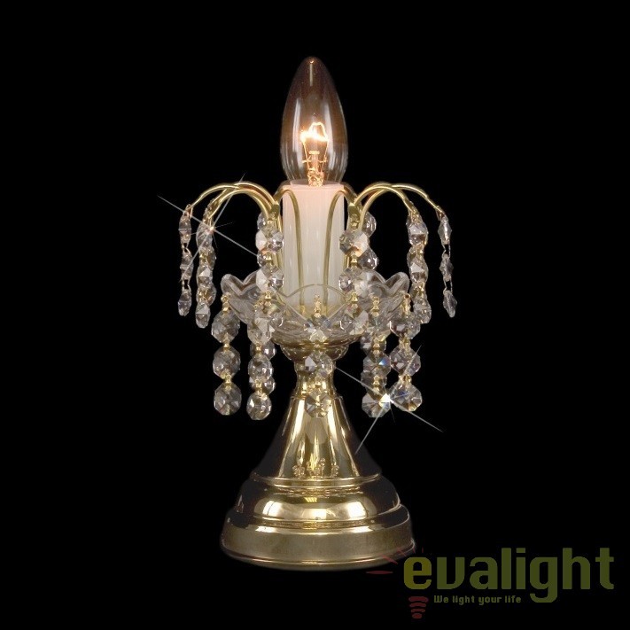 Veioza, lampa de masa LUX cristal Bohemia S32 590/01/6, Lustre cristal si Corpuri de iluminat suspendate⭐ modele de lux elegante din cristal Stil Exclusive.✅Design Premium Top❗ ➽ www.evalight.ro.  a