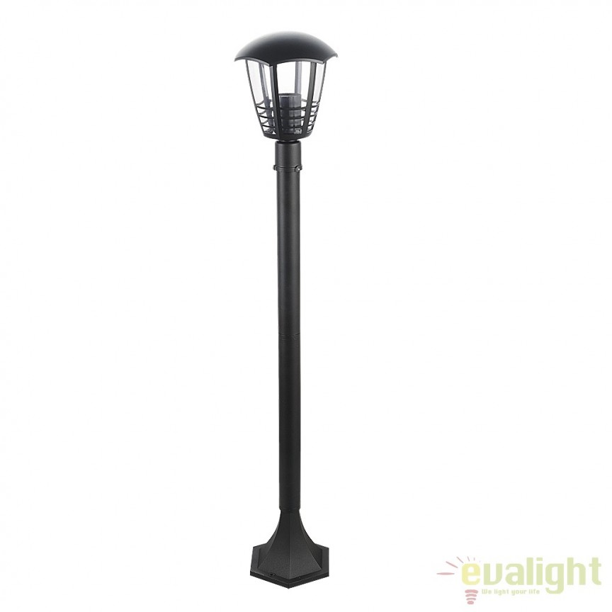 Stalp de exterior clasic, negru, inaltime 100cm, IP44 Marseille 8568 RX, Stalpi iluminat exterior, solar LED⭐ modele decorative mici si medii pentru iluminare gradina, alei casa.✅Design ornamental!❤️Promotii lampi❗  ➽ www.evalight.ro. Alege oferte la corpuri de iluminat exterior modern cu panou solar si senzor, stil clasic, rustic, traditional, vintage, din metal antichizat, fier forjat, ieftini si de lux, calitate deosebita la cel mai bun pret. a