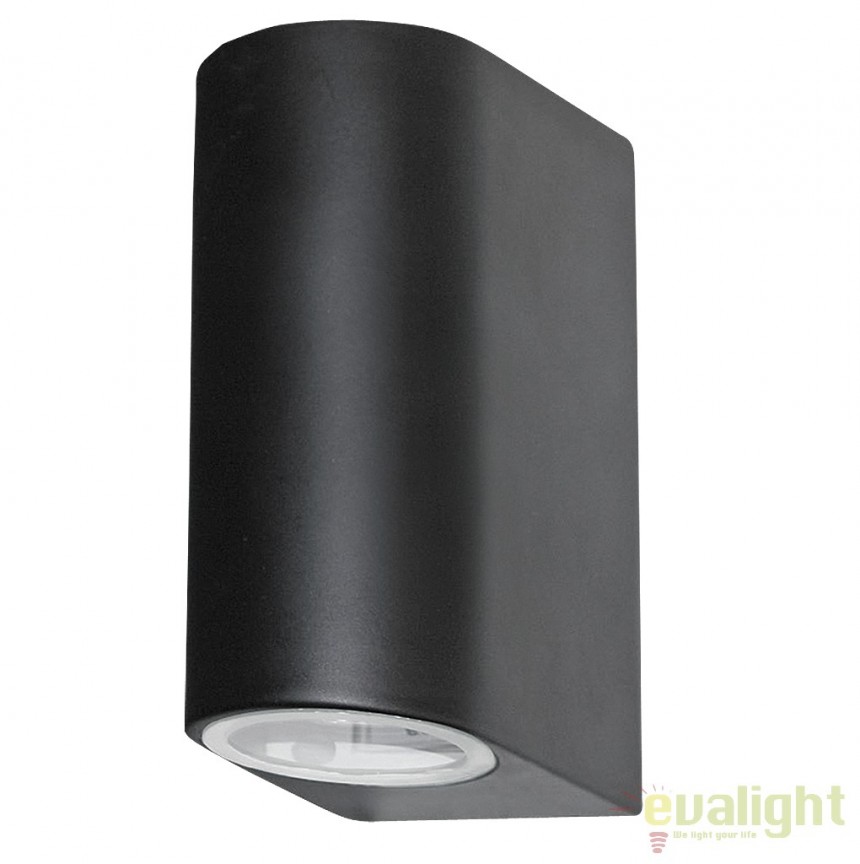 Aplica dubla de perete exterior finisaj negru, IP44 Chile 8030 RX, Aplice de exterior moderne, LED⭐ lampi de perete pentru iluminat exterior terasa casa si gradina.✅Design decorativ!❤️Promotii❗ ➽www.evalight.ro. Alege corpuri de iluminat exterior rezistente la apa tip spoturi aplicate pt perete sau tavan, metalice, abajur din sticla cu decor ornamental, bec LED si lumina ambientala, ieftine si de lux, calitate deosebita la cel mai bun pret. a