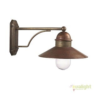 Aplica de perete exterior, IP44 Borgo 244.05.OR, Aplice de exterior clasice, rustice, traditionale⭐ lampi de perete pentru iluminat exterior terasa casa.✅Design decorativ unic!❤️Promotii online❗ ➽www.evalight.ro. Alege oferte la corpuri de iluminat exterior rezistente la apa tip felinar din metal antichizat, abajur din sticla cu decor ornamental, bec LED si lumina ambientala, ieftine si de lux, calitate deosebita la cel mai bun pret. a