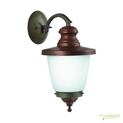 Aplica de perete exterior cu protectie IP44, Venezia 248.09.OR, Aplice de exterior clasice, rustice, traditionale⭐ lampi de perete pentru iluminat exterior terasa casa.✅Design decorativ unic!❤️Promotii online❗ ➽www.evalight.ro. Alege oferte la corpuri de iluminat exterior rezistente la apa tip felinar din metal antichizat, abajur din sticla cu decor ornamental, bec LED si lumina ambientala, ieftine si de lux, calitate deosebita la cel mai bun pret. a