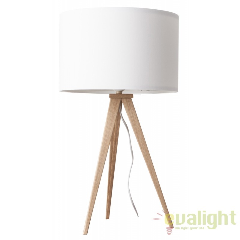 Veioza, lampa de masa cu trepied TRIPOD WOOD 5200009 ZV, Veioze moderne de masa⭐ modele elegante inalte potrivite pentru noptiere dormitor si living.✅DeSiGn decorativ de lux unic!❤️Promotii lampi❗ ➽www.evalight.ro. Alege corpuri de iluminat interior tip lampi mari mari cu picior inalt pt citit cu reader LED, de podea, aspect vintage deosebit cu cristal, abajur din material textil, sticla, lemn, metalic, ceramica cu flori, ieftine de calitate la cel mai bun pret. a