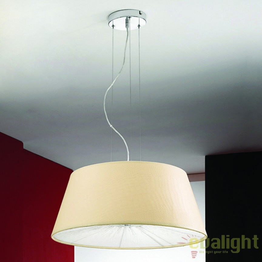 Pendul diametru 60cm imitatie piele Kirstin HL 6-1540/4 OR, Candelabre si Lustre moderne elegante⭐ modele clasice de lux pentru living, bucatarie si dormitor.✅ DeSiGn actual Top 2020!❤️Promotii lampi❗ ➽ www.evalight.ro. Oferte corpuri de iluminat suspendate pt camere de interior (înalte), suspensii (lungi) de tip lustre si candelabre, pendule decorative stil modern, clasic, rustic, baroc, scandinav, retro sau vintage, aplicate pe perete sau de tavan, cu cristale, abajur din material textil, lemn, metal, sticla, bec Edison sau LED, ieftine de calitate deosebita la cel mai bun pret. a