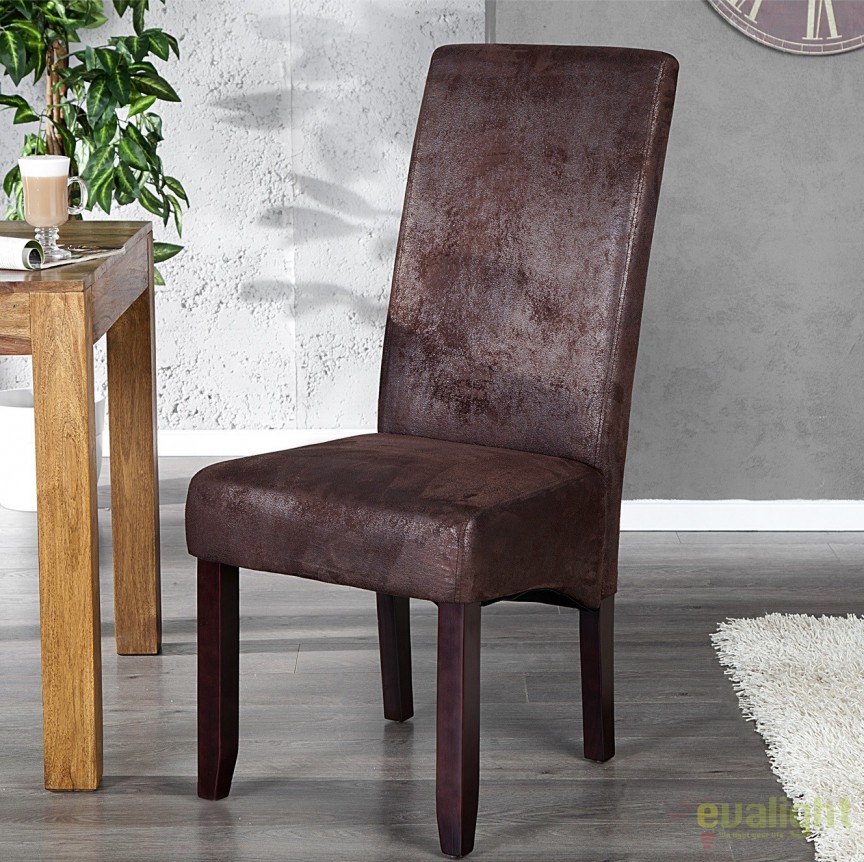 Set de 2 scaune design clasic Valentino cafeniu A-20251 VC,  a