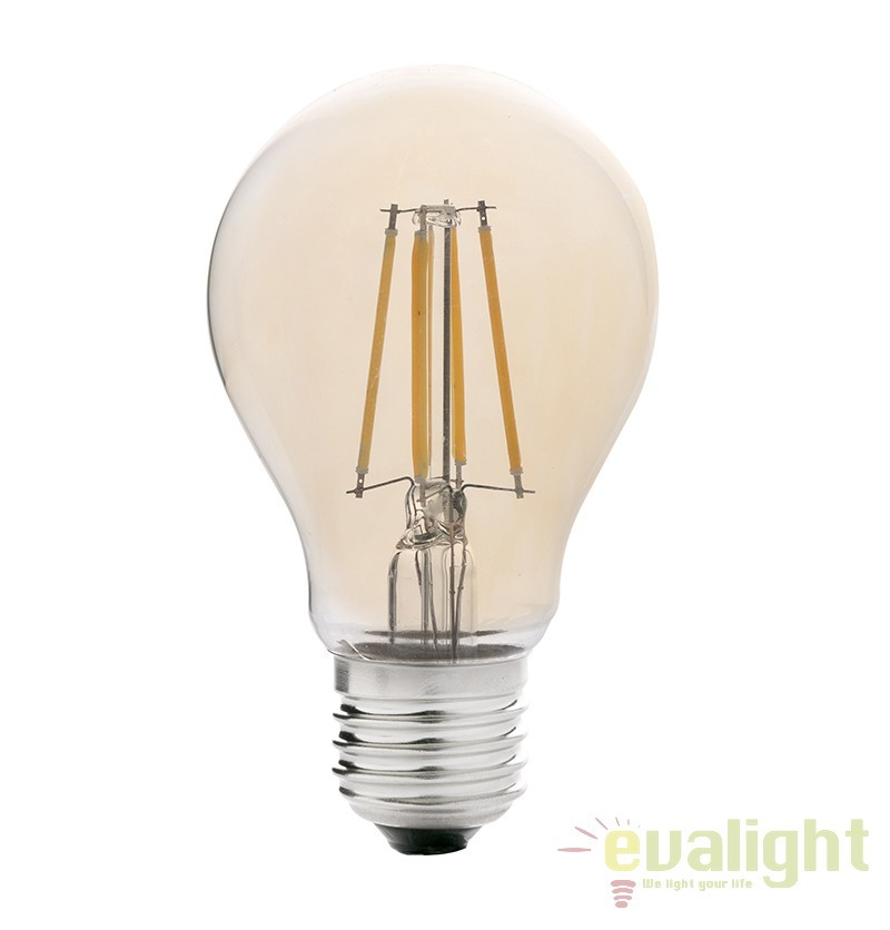 Bec E27 STANDARD LED AMBER 5W 2200K DIMABLE 17432 , Becuri LED E27 - Bec soclu E27 - dulie bec E27⭐ modele becuri economice LED si clasice cu filament Edison style, decorative vintage.✅Clasa eficienta energetica❗ ➽ www.evalight.ro. Alege temperatura de culoare potrivita a becurilor functie de tipul de iluminare: cu lumina calda, rece, naturala sau neutra. 
Becuri cu soclu (dulie) de tip E27, surse de iluminat inteligente: cu senzor de miscare (telecomanda), (solare) cu consum redus de energie, surse incandescente cu dulie si soclu normale (ceramica, sticla, plastic, aluminiu), LED dimabile cu lumina calda (3000K), lumina rece alba (6500K) si lumina neutra (4000K), lumina naturala, flux luminos cu lumeni, bec LED echivalent 40W / 60W / 100W  tensinea curentului electric este de 12V fata de 220V (Volti) si durata mare de viata, becuri cu lumina puternica stralucitoare, colorate si multicolore, cu forma de lumanare, glob mare sau mic, rezistente la caldura si la apa, ce se aprinde instant la trecerea curentului electric, cu garantie cel mai bun pret❗ a