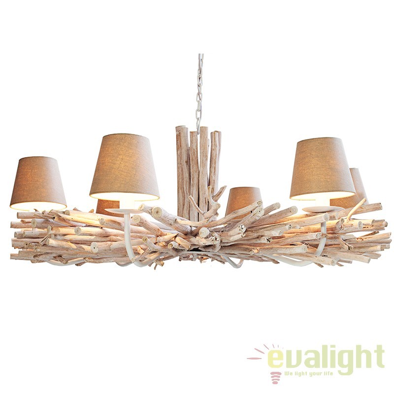 Candelabru natural si modern din ramuri cu 5 brate, Euphoria A-35954 VC, Lustre rustice, lemn⭐ modele de candelabre pentru iluminat interior.✅Design decorativ în stil rustic!❤️Promotii lampi❗ ➽www.evalight.ro. Alege corpuri de iluminat rustice de tip lustra din lemn sau fier forjat, lustre suspendate si pendule pt baie, bucatarie, living, dormitor, foisoare si terase casa, ieftine si de lux, calitate la cel mai bun pret. a