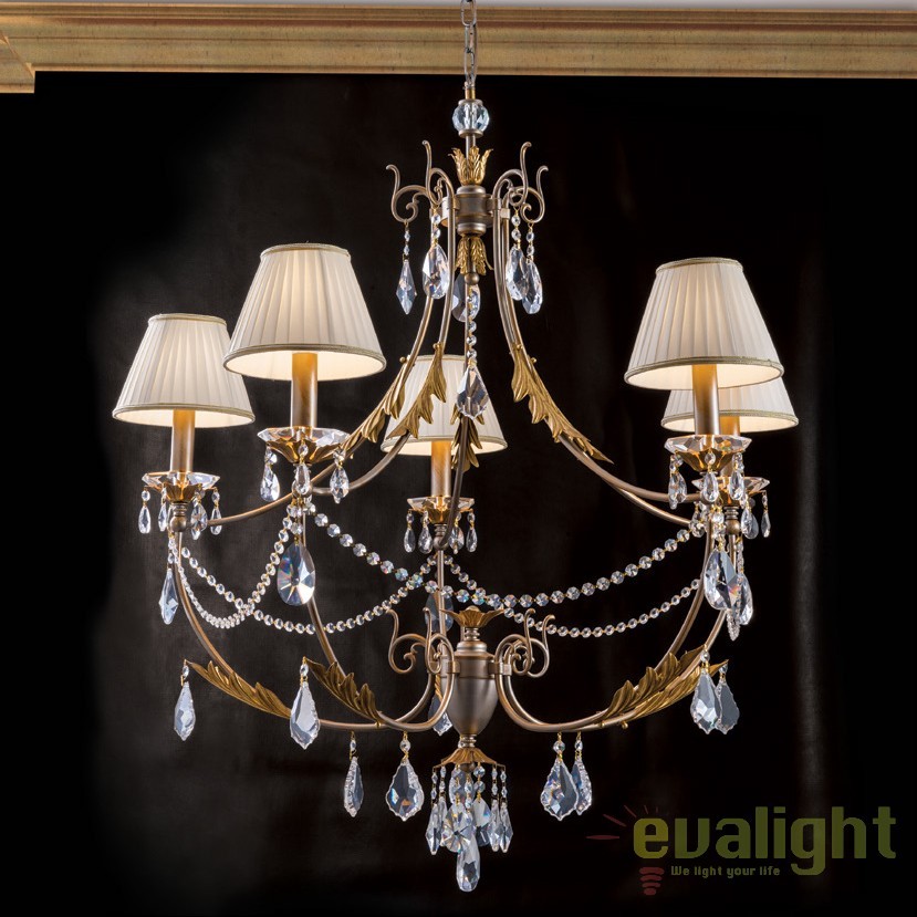 Candelabru LUX super elegant cu 5 brate Miramare LU 2406/5 silver-goldOR, Candelabre si Lustre moderne elegante⭐ modele clasice de lux pentru living, bucatarie si dormitor.✅ DeSiGn actual Top 2020!❤️Promotii lampi❗ ➽ www.evalight.ro. Oferte corpuri de iluminat suspendate pt camere de interior (înalte), suspensii (lungi) de tip lustre si candelabre, pendule decorative stil modern, clasic, rustic, baroc, scandinav, retro sau vintage, aplicate pe perete sau de tavan, cu cristale, abajur din material textil, lemn, metal, sticla, bec Edison sau LED, ieftine de calitate deosebita la cel mai bun pret. a