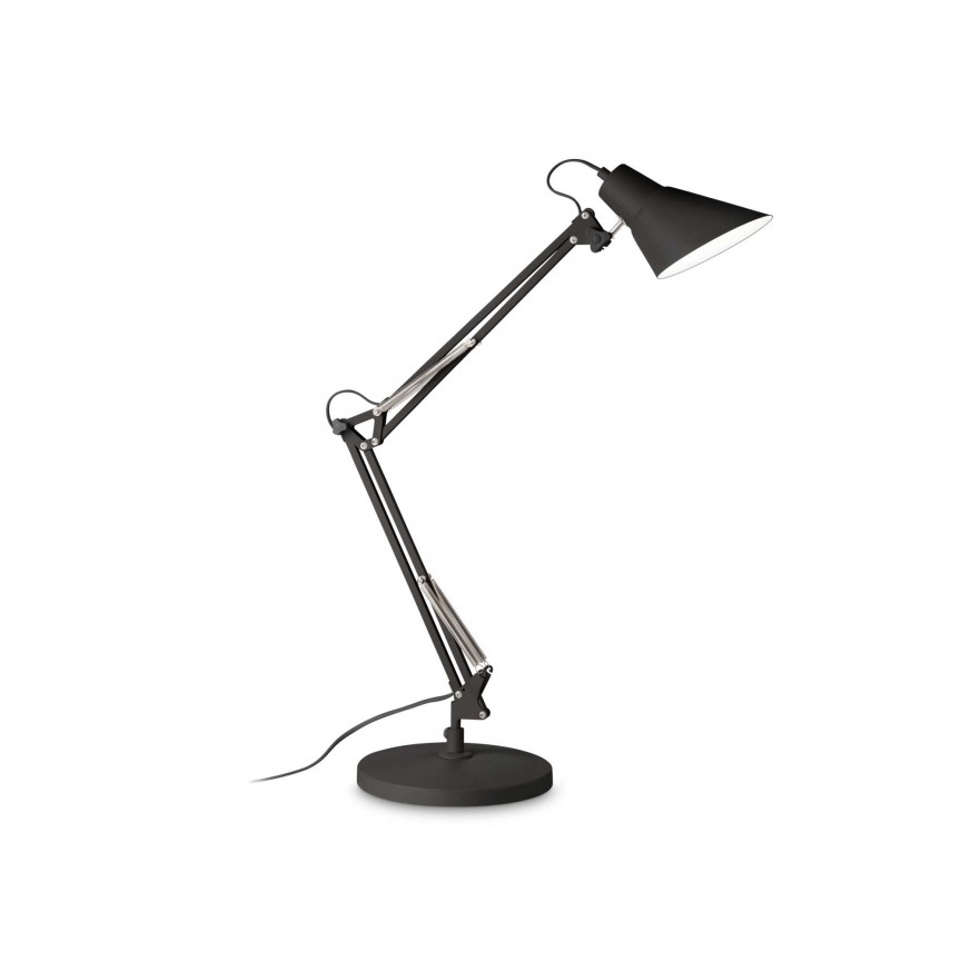 Lampa de birou cu brat articulat SALLY TL1 TOTAL BLACK, Veioze de birou moderne, LED⭐ modele ieftine si de lux pentru iluminat birou office si copii.✅DeSiGn original de lux!❤️Promotii lampi birou❗ ➽www.evalight.ro. Alege corpuri de iluminat interior tip veioza birou living pt citit cu reader LED, stil elegant clasic, vintage sau rustic, abajur textil, metal, sticla, lemn, calitate deosebita la cel mai bun pret. a