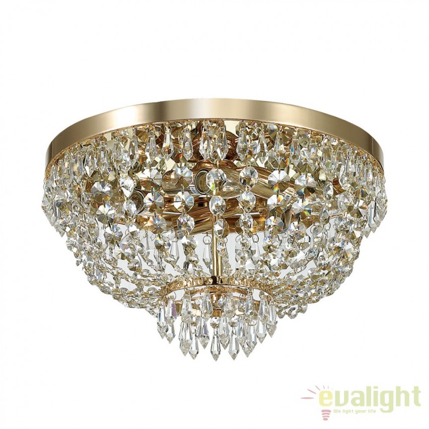 Plafoniera cristal venetian diam.41cm, CAESAR PL5 ORO 114675, Promotii lustre, reduceri⭐ corpuri de iluminat, mobila si decoratiuni de interior si exterior.⭕Oferte Pret redus online ➽ www.evalight.ro❗ a