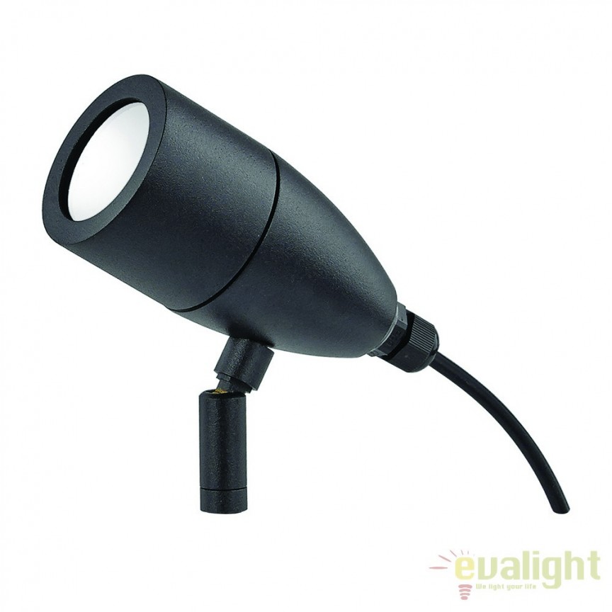 Proiector iluminat exterior cu tarus, IP54 INSIDE PT1 NERO 115429, Proiectoare LED de exterior cu tarus⭐ iluminat ambiental pentru curte alei gradina, fatada casa.✅Design decorativ ornamental.❤️Promotii lampi❗ ➽www.evalight.ro. Alege oferte la corpuri de iluminat tip stalpi cu tarus proiector, reflector cu senzor de miscare, sisteme de mare putere cu panou solar cu LED-uri, profesionale de calitate la cel mai bun pret. a