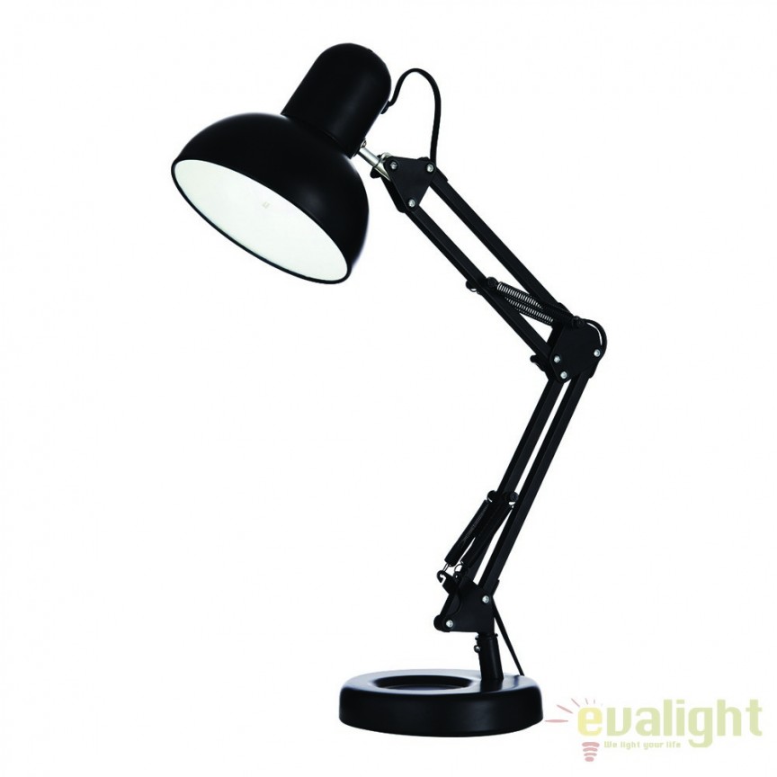 Lampa de masa, birou cu brat articulat KELLY TL1 NERO 108094, Veioze de birou moderne, LED⭐ modele ieftine si de lux pentru iluminat birou office si copii.✅DeSiGn original de lux!❤️Promotii lampi birou❗ ➽www.evalight.ro. Alege corpuri de iluminat interior tip veioza birou living pt citit cu reader LED, stil elegant clasic, vintage sau rustic, abajur textil, metal, sticla, lemn, calitate deosebita la cel mai bun pret. a