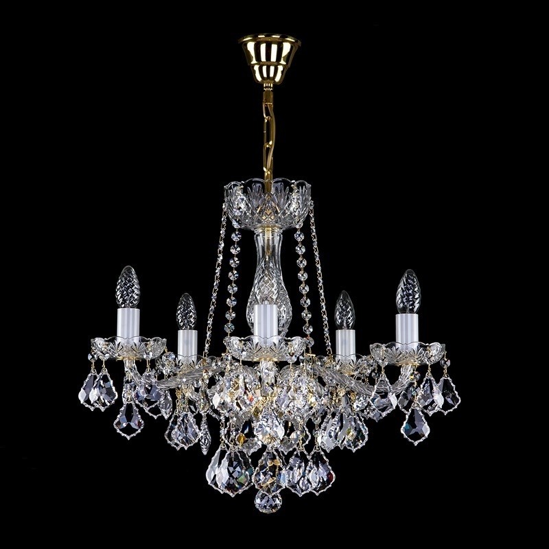 Candelabru 5 brate Cristal Bohemia Exclusive AEROPE V., Lustre Cristal Bohemia⭐ modele deosebite de candelabre din cristal Bohemia autentic din Cehia.✅Design Baroc de lux Premium Top❗ ➽ www.evalight.ro. a