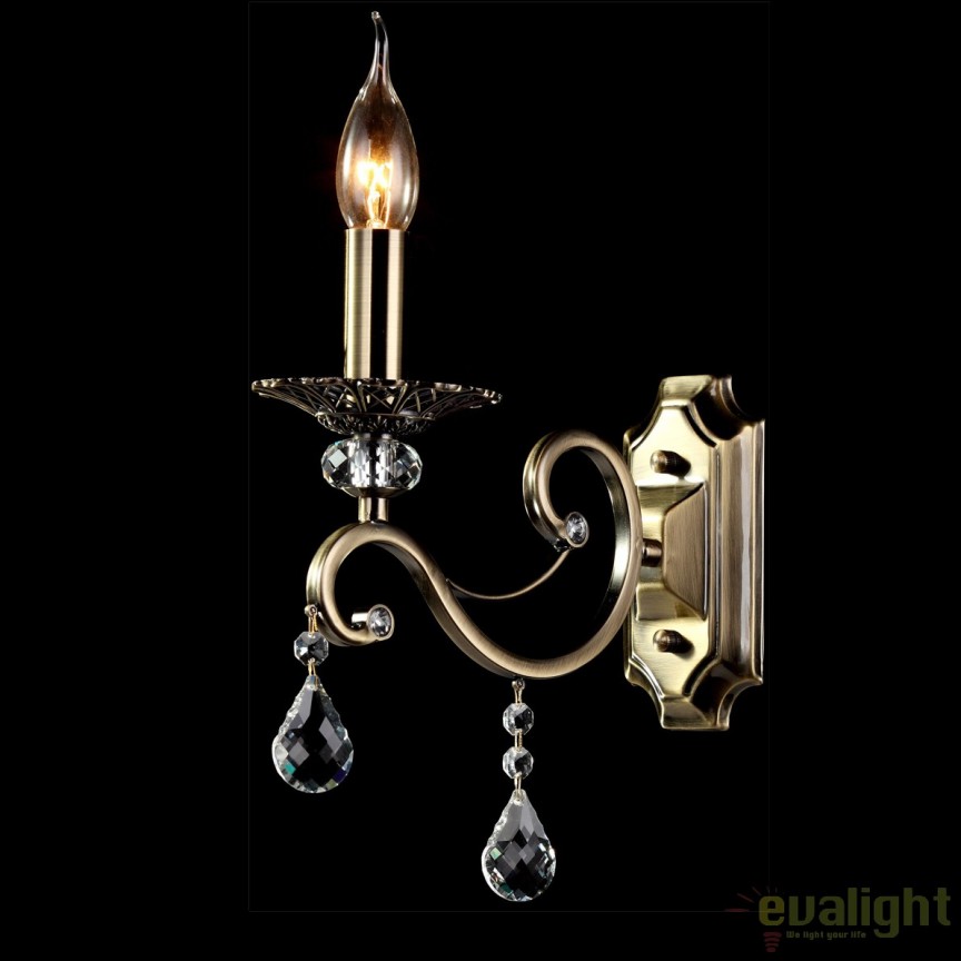 Aplica de perete eleganta design clasic Grace 1 bronz MYRC247-WL-01-R, Candelabre si Lustre moderne elegante⭐ modele clasice de lux pentru living, bucatarie si dormitor.✅ DeSiGn actual Top 2020!❤️Promotii lampi❗ ➽ www.evalight.ro. Oferte corpuri de iluminat suspendate pt camere de interior (înalte), suspensii (lungi) de tip lustre si candelabre, pendule decorative stil modern, clasic, rustic, baroc, scandinav, retro sau vintage, aplicate pe perete sau de tavan, cu cristale, abajur din material textil, lemn, metal, sticla, bec Edison sau LED, ieftine de calitate deosebita la cel mai bun pret. a