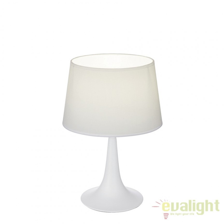 Veioza, lampa de masa moderna LONDON TL1 SMALL BIANCO 110530, Corpuri de iluminat interior, moderne⭐ modele lustre interior pentru living, dormitor, bucatarie, baie.✅DeSiGn decorativ de lux!❤️Promotii lampi❗ ➽www.evalight.ro. Alege Corpuri de iluminat interior elegante in stil modern, suspendate sau aplicate de tavan si perete, ieftine de calitate deosebita la cel mai bun pret.
 a