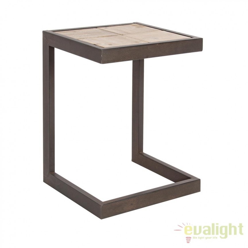 Scaun de bar design Industria Style BLOCKS H47 0740254 BZ, Promotii lustre, reduceri⭐ corpuri de iluminat, mobila si decoratiuni de interior si exterior.⭕Oferte Pret redus online ➽ www.evalight.ro❗ a