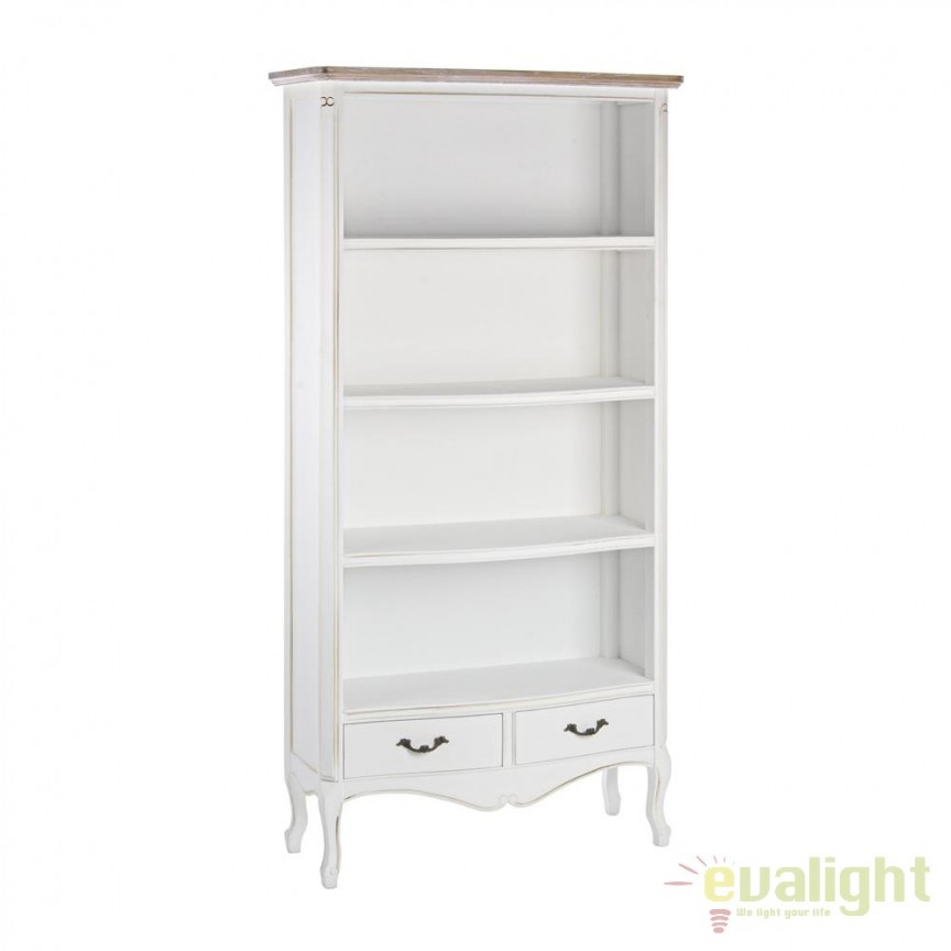 Biblioteca design clasic JUSTINE 2DR 0745831 BZ, Vitrine / Rafturi, moderne⭐ modele decorative de lux din lemn, metalice sau sticla pentru living.❤️Promotii mobila perete❗ ➽ www.evalight.ro. a