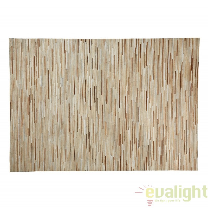 Covor din piele naturala de vaca, KOLA A959P12 JG, Covoare moderne, decorative⭐ modele geometrice✅ pufoase, decorate în stil clasic de lux sau vintage pentru living, dormitor sau o sufragerie eleganta❗ ➽ www.evalight.ro.  a